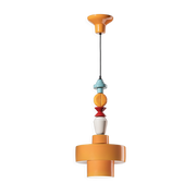 Yellow ceramic pendant lamp 28x60cm Lariat - Ferroluce