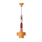 Lámpara colgante de cerámica amarilla 28x74cm Lariat - Ferroluce