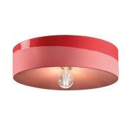 Red ceramic ceiling light corail 40x11cm PI - Ferroluce