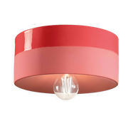 corail Plafoniera in ceramica rossa 25x11 cm PI - Ferroluce