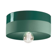 Bottle-green ceramic ceiling light 25x11cm PI - Ferroluce