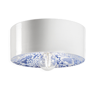 Blue ming ceramic ceiling light 25x11cm PI - Ferroluce