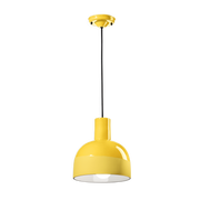 Lemon yellow ceramic pendant 22. 5x26. 5cm Caxixi - Ferroluce