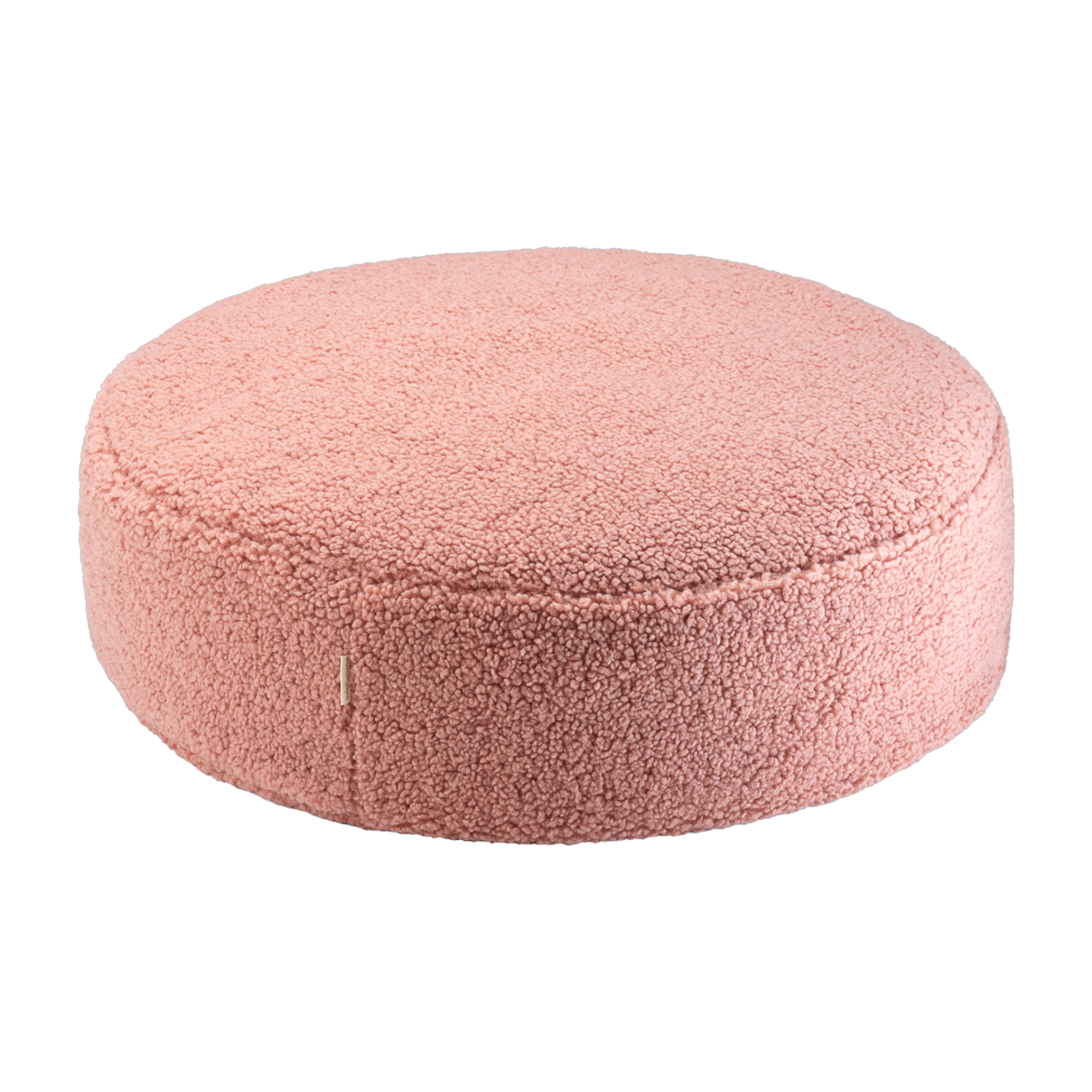 Puff sherpa rizado redondo rosa 65cm Beanbgas - Wigiwama