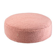 Puff sherpa rizado redondo rosa 65cm Beanbgas - Wigiwama
