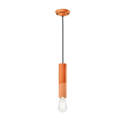 Suspension en céramique orange pêche 5,5x25cm PI - Ferroluce
