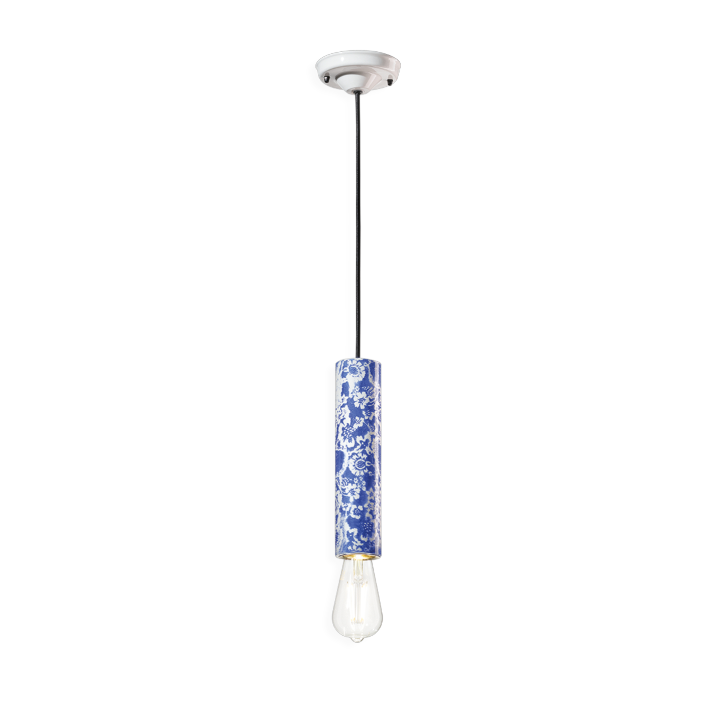 Blue ming ceramic pendant 5. 5x25cm PI - Ferroluce