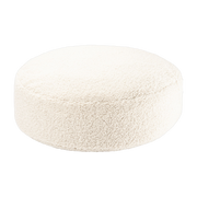 Runder Sitzsack aus cremefarbenem Bouclé-Sherpa 65cm Beanbgas - Wigiwama