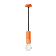 Suspension en céramique orange pêche 8x18cm PI - Ferroluce