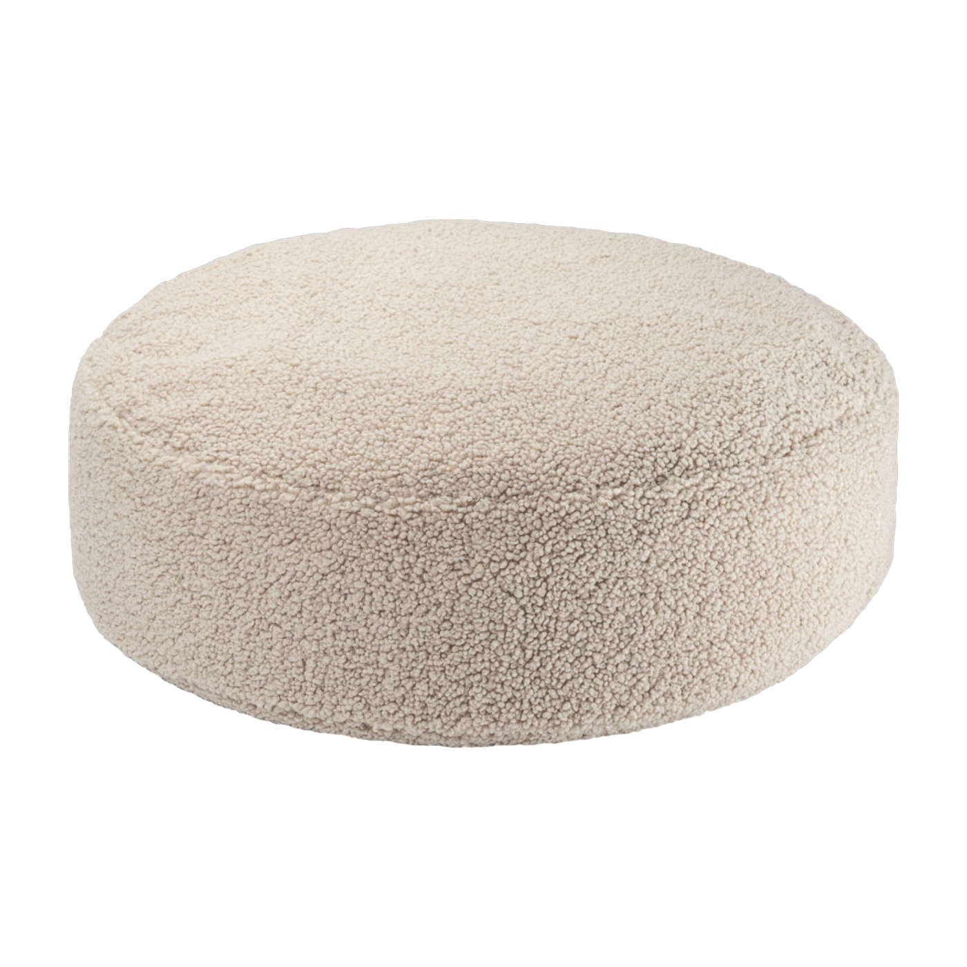 Puff redondo sherpa bouclé 65cm Beanbgas - Wigiwama