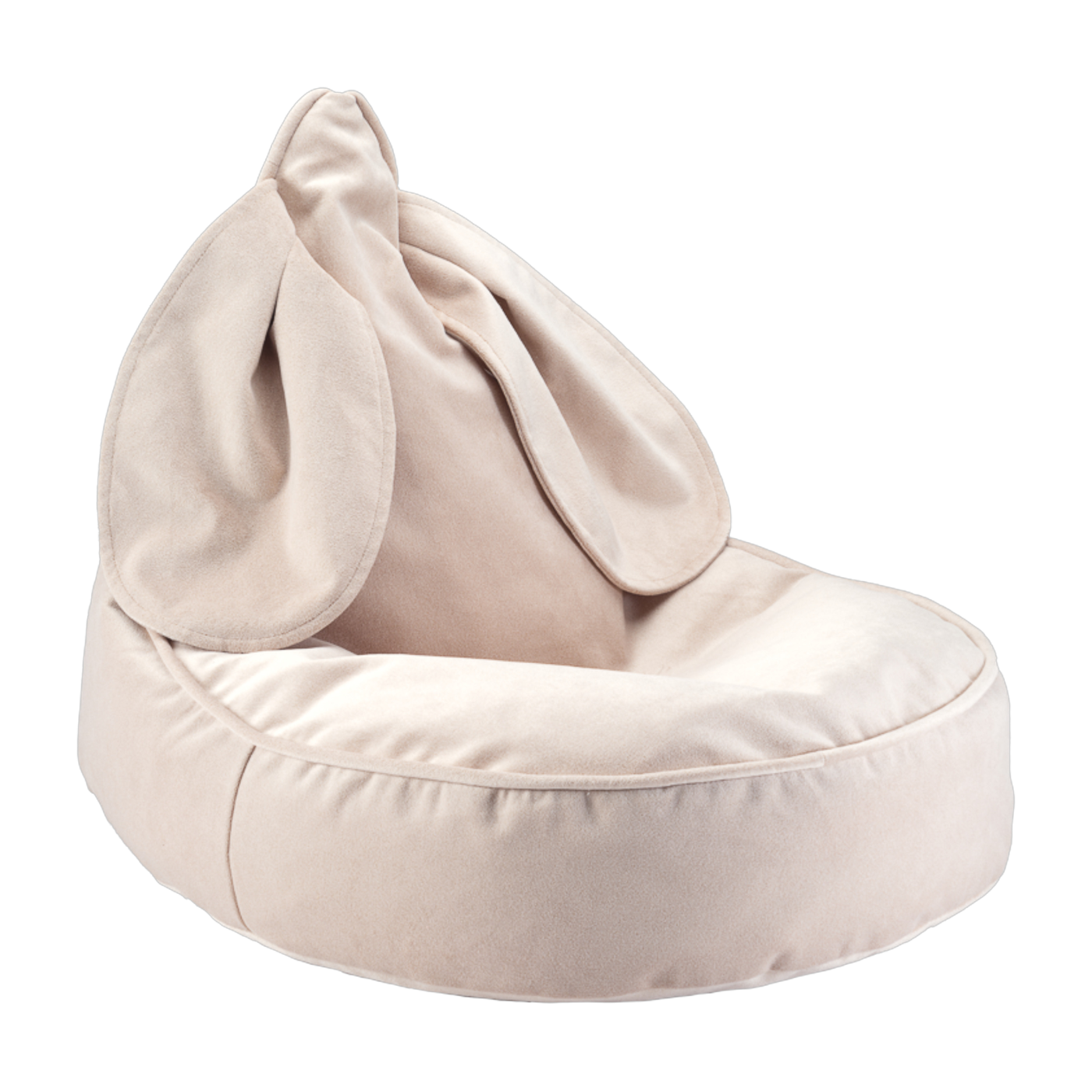 Beanbags Puff conejo terciopelo beige 75x65cm - Wigiwama