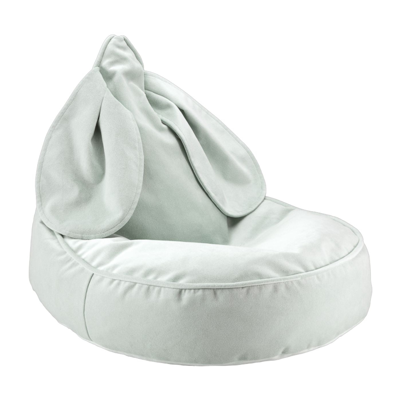 Beanbags Puff conejito terciopelo verde agua 75x65cm - Wigiwama