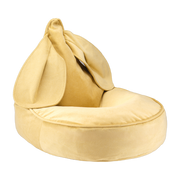 Pouf fauteuil lapin en velour caramel 75x65cm Beanbags - Wigiwama