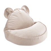 Pouf Sessel Bär aus beigem Samt 75x65cm Beanbags - -. Wigiwama