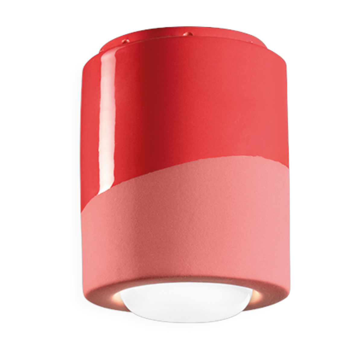 Deckenleuchte aus roter Keramik corail 12, 5x14cm PI - Ferroluce