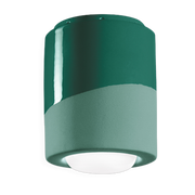 Bottle green ceramic ceiling light 12, 5x14cm PI - Ferroluce