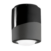 charbon Plafón de cerámica negra 12, 5x14cm PI - Ferroluce