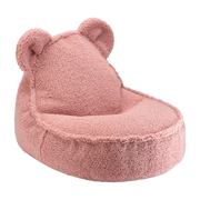 Beanbags Puff osito sherpa rizado rosa 75x65cm - Wigiwama
