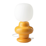 Tischlampe aus Opalin-Glas und Keramik zitronengelb 17x35cm Copacabana - Ferroluce