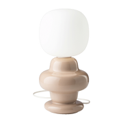 Lampe de table en verre opalin et céramique gris sable 17x35cm Copacabana - Ferroluce