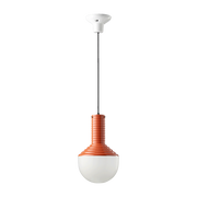 Hängeleuchte aus Glas und Keramik orange pokè 24x39cm Selaròn -. Ferroluce