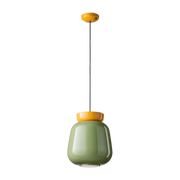 Sage green ceramic pendant 29x34cm Corcovado - Ferroluce