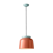 Suspension en céramique orange pokè et turquoise 27,5x25cm Corcovado - Ferroluce
