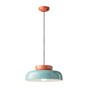 37x15cm Maracanà turquoise and orange ceramic pendant - Ferroluce