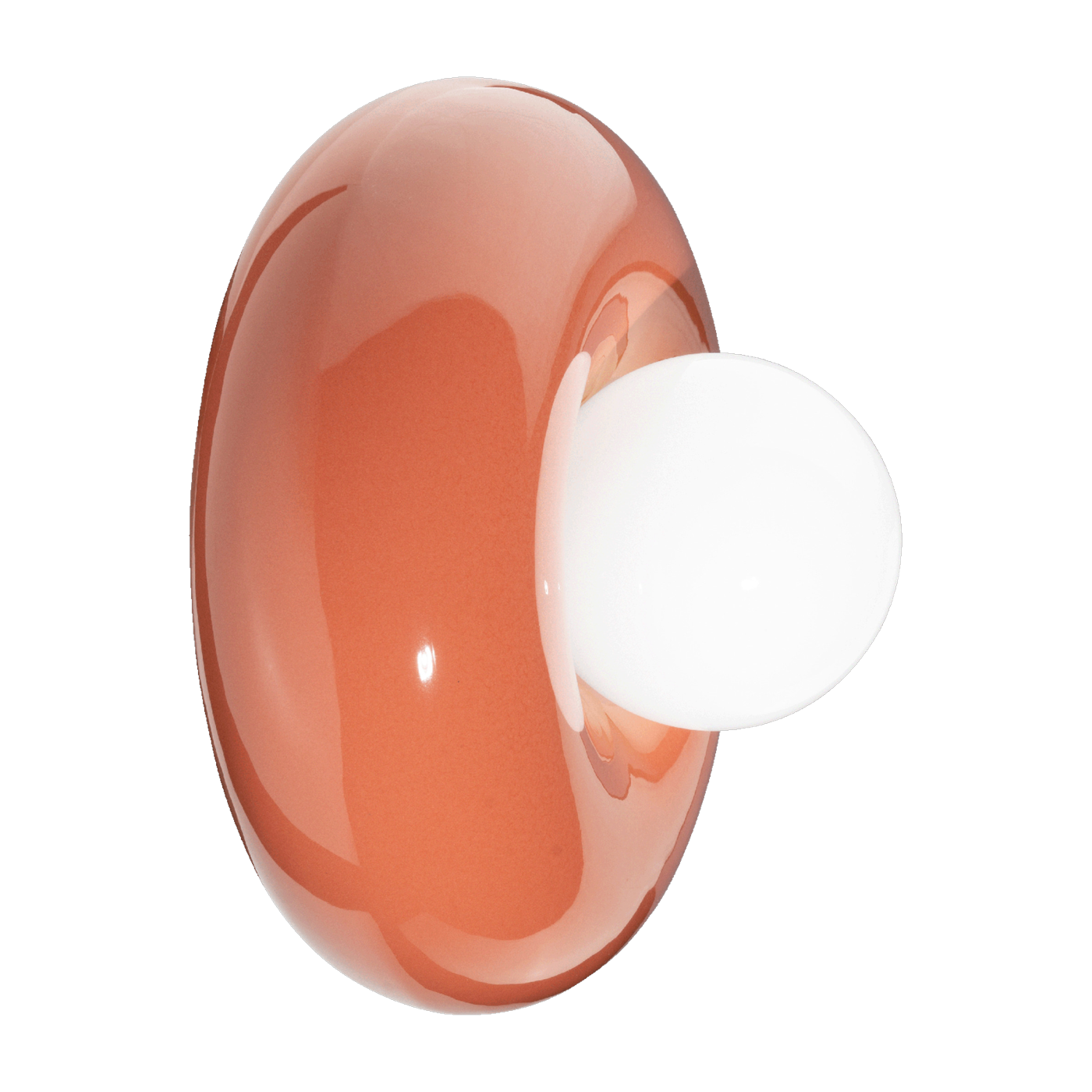 Applique murale en céramique orange pokè 25x16cm Bumbum - Ferroluce