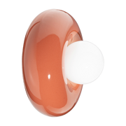 Ceramic wall lamp orange pokè 25x16cm Bumbum - Ferroluce