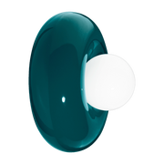 25x16cm petrol green ceramic wall light Bumbum - Ferroluce