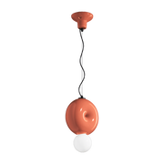 Pokè orange ceramic pendant 29x25cm Bumbum - Ferroluce