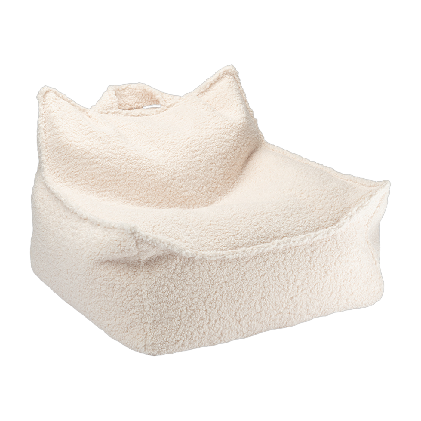 كرسي بين باج من الشيربا المجعد لون كريم 80x70 سم Beanbags - Wigiwama