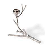 Silver metal candleholder 18X11. 5x14cm Twiggy nickel - Pols Potten