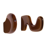 2 Patères en céramique marron Klump - Petite friture