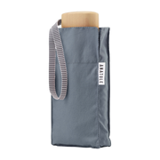 Mini Regenschirm aus Holz und recyceltem Stoff blau-grau 17, 5cm Victor - - Anatole