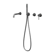 Corbeau 4-hole concealed bath mixer in gunmetal brass - Kroos
