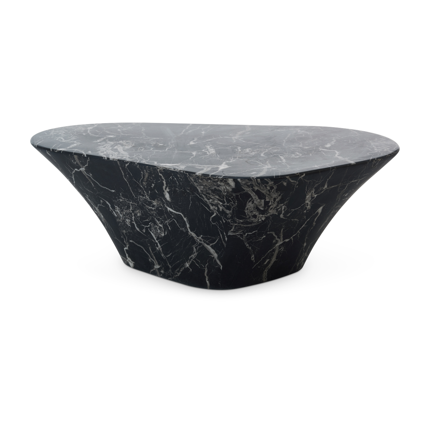 Table basse ovale aspect marbre noir 87,5x51cm - Pols Potten