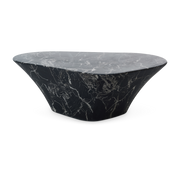 Oval coffee table aspect marbre black 87, 5x51cm - Pols Potten