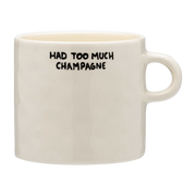 Weißer Keramikbecher mit Schriftzug - Champagne - Anna + Nina