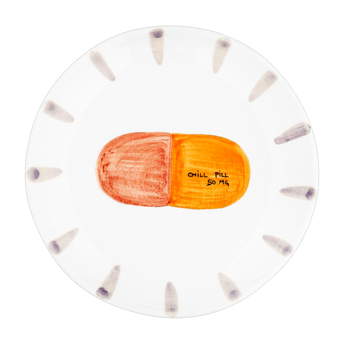 Pill Plato de postre de cerámica de 15 cm Chill - Anna + Nina