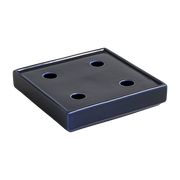 Portavelas cuadrado de gres azul oscuro 18, 4x18, 4x4cm Mattone - HAY
