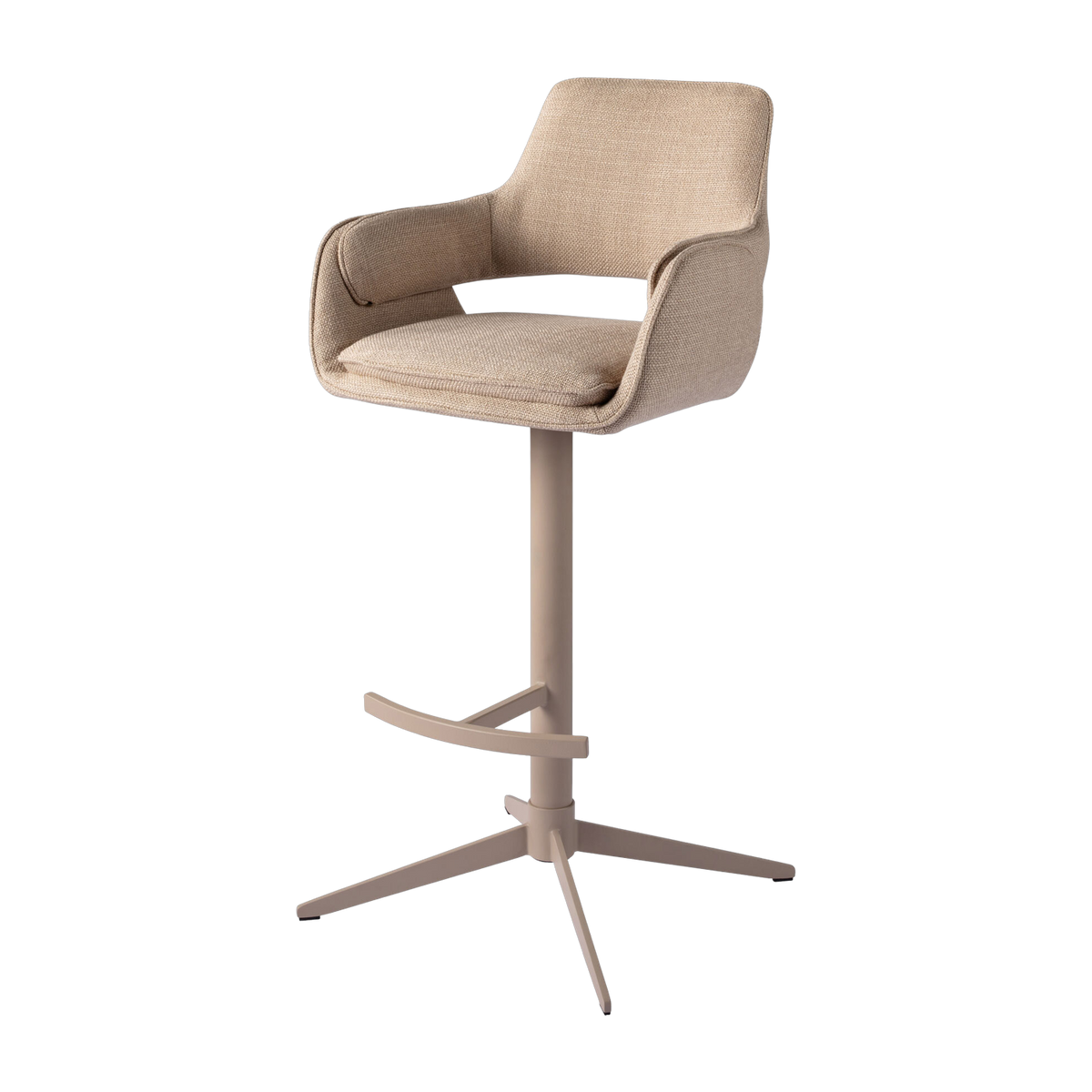 Sedia da bar girevole Harvey in acciaio e tessuto 01 bermuda 901 107 cm - Versmissen