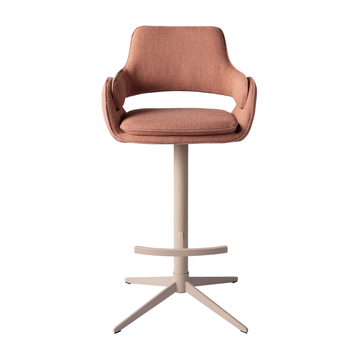 Sedia da bar girevole Harvey in acciaio e tessuto 02 bermuda 704 107 cm - Versmissen
