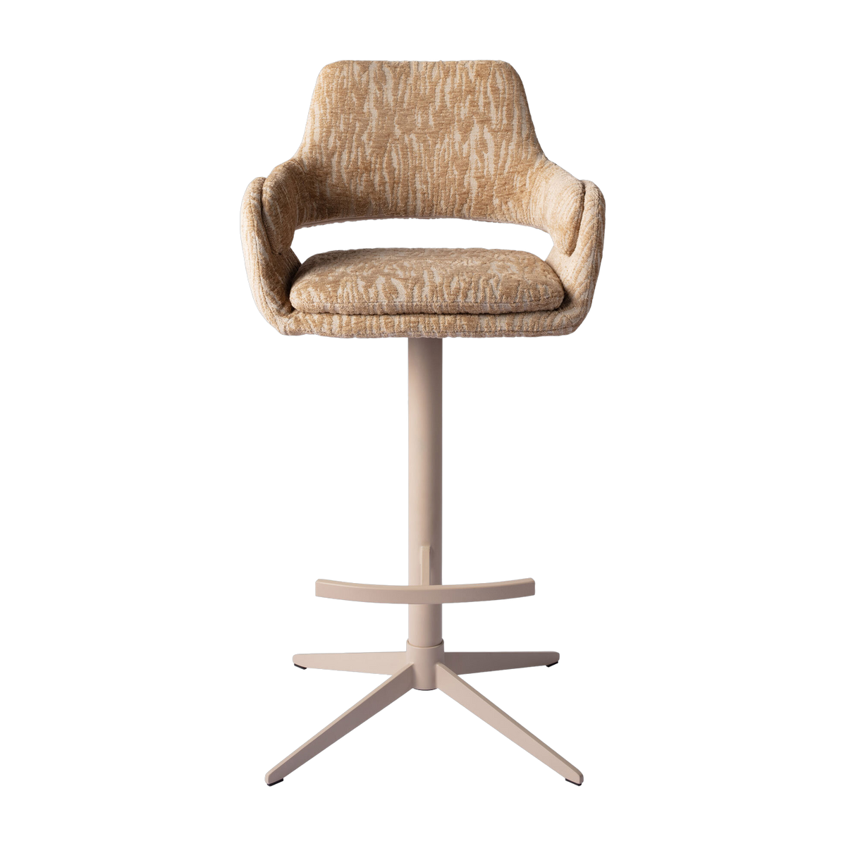 Sedia da bar girevole in acciaio e tessuto 04 mura 192003 107cm Harvey - Versmissen