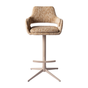 Sedia da bar girevole in acciaio e tessuto 04 mura 192003 107cm Harvey - Versmissen