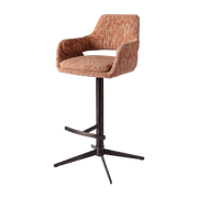 Sedia da bar girevole in acciaio e tessuto 06 mura 192007 107 cm Harvey - Versmissen