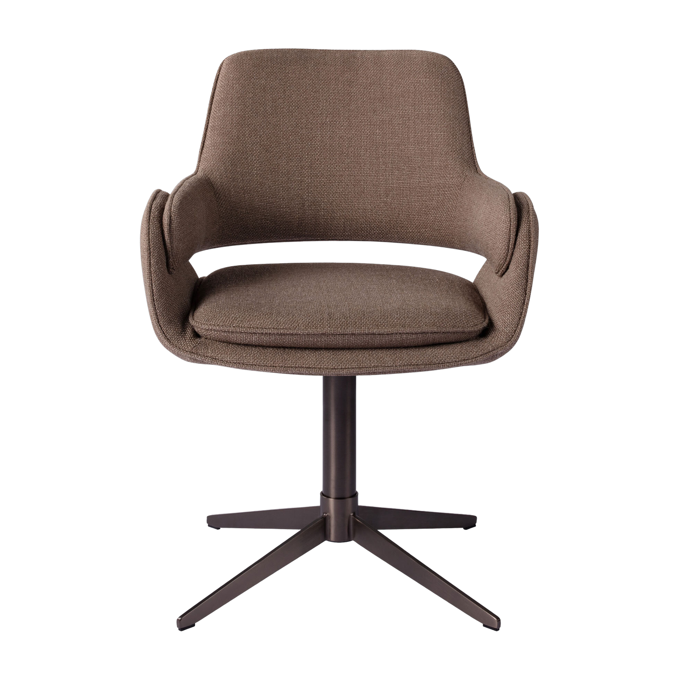 Chaise de salle à manger pivotante en acier et tissu 03 bermuda 100 Harvey - Versmissen