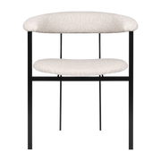 knot sand Portobello Sedia da pranzo in acciaio inox e tessuto 72, 5 cm - Versmissen