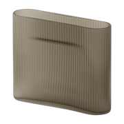 Vase Ridge vetro soffiato taupe 16, 5 cm - Muuto
